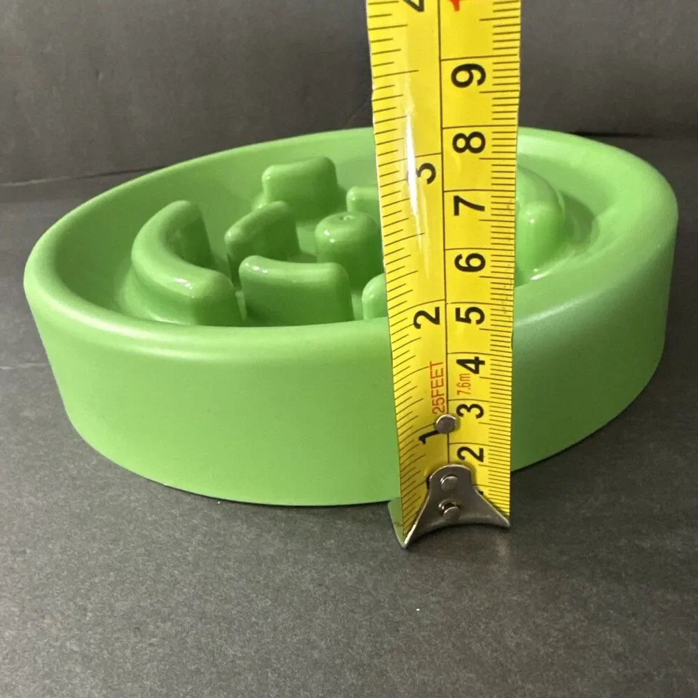 Slow Feeder Pet Dog Bowl Fun Green Anti-Gulping Slower Food Feeding Dishes Puppy